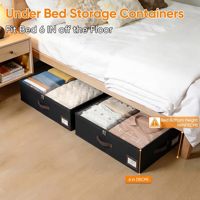 OIAHOMY 2 Pack 38L Under Bed Storage - Image 4