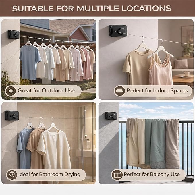 Retractable Clothesline Indoor Outdoor - Image 5