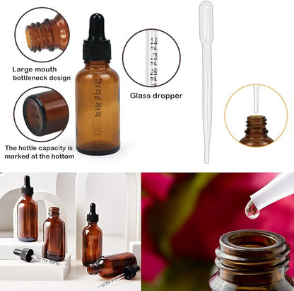 10 Pack 2 Oz Amber Glass Bottles - Image 3