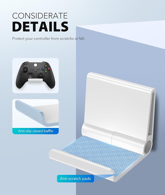 6amLifestyle 6 Pack Foldable Controller Wall Mount Holder - Image 3