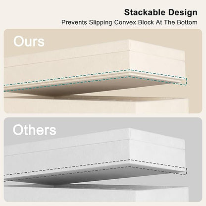 Frebeauty Stackable Jewelry Trays, Removable Glass Lid, Drawer Inserts - Image 4