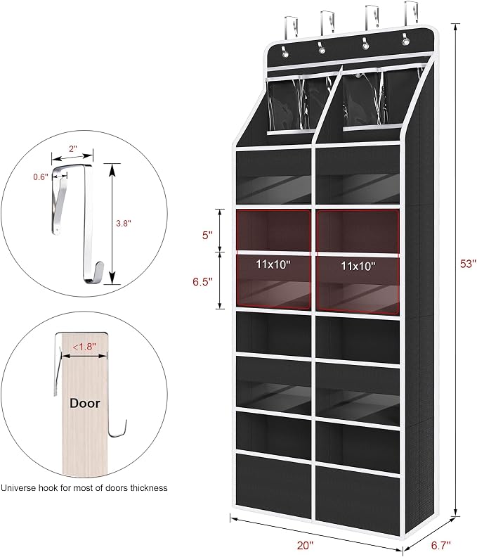 Univivi Upgraded Over the Door Organizer - Image 3