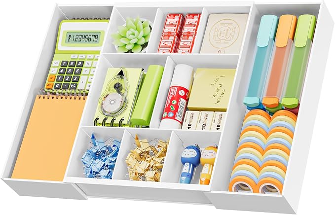Marbrasse Expandable Desk Drawer Organizer, Desk Organizers and Accessories by Marbrasse
