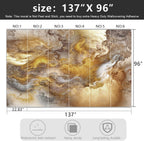 -Golden Clouds Ceiling Fabric Wallpaper Living Room Bedroom Bathroom Modern Boys Girls Kids Room Abstract Large Mural- 137"x96"（ not Peel and Stick）