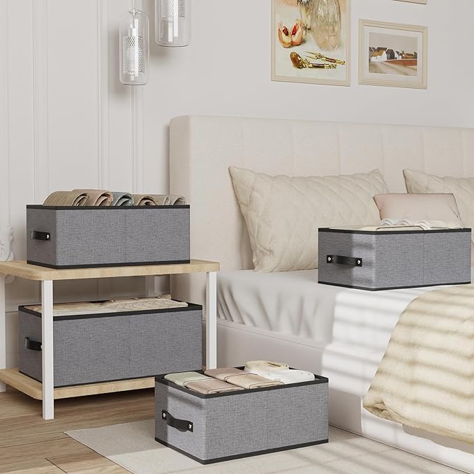 Clothing Storage Bins, 16.1 × 9.8 × 6.5 Inch Storage Cubes - Image 3