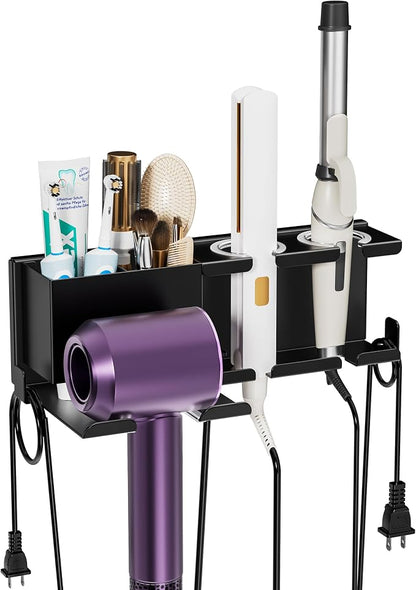 Hair Dryer Holder Wall Mounted, Metal Hair Tools Organizer, Hair Dryer Holder by BOIVSHI