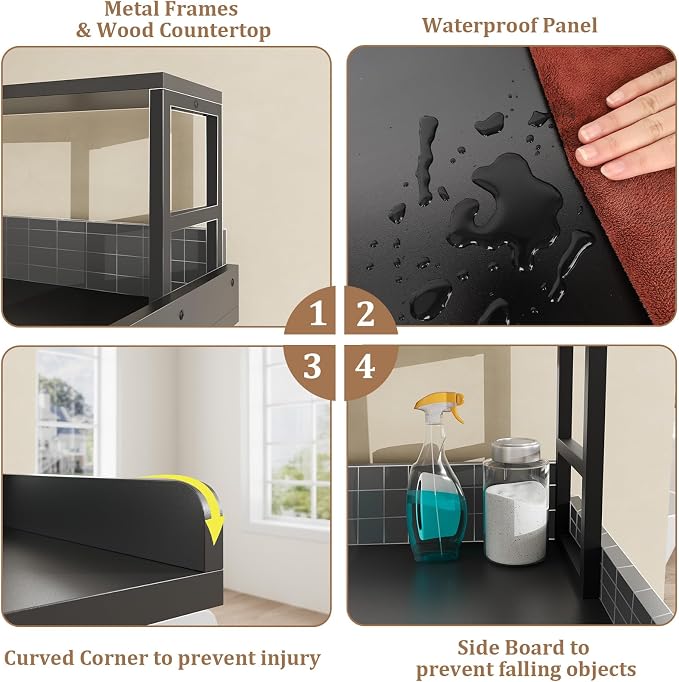 Washer Dryer Countertop with Shelf, 27.5″D x 54″W x 16.7″H, Countertop - Image 3