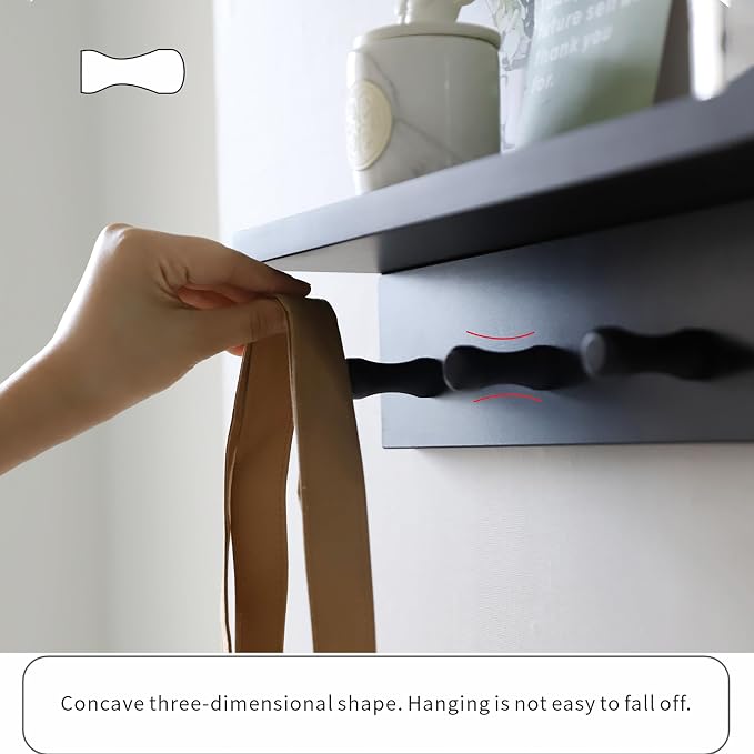 Entrance Coat Rack ，Coat Hooks, Wall-Mounted Wooden Hook Rack, Wall-Mounted - Image 5