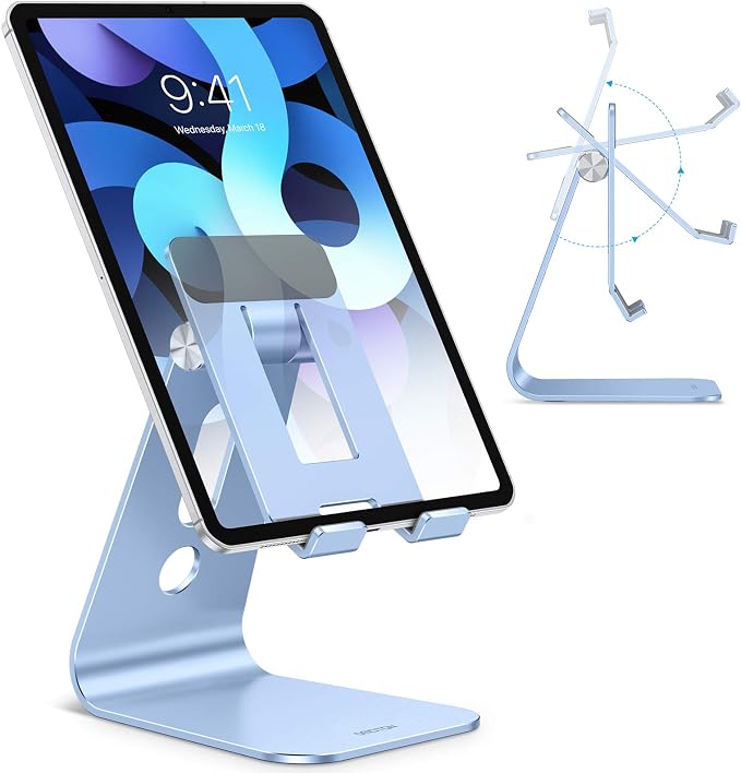 OMOTON Adjustable Tablet Stand for Desk, Upgraded Longer Arms for Greater by OMOTON