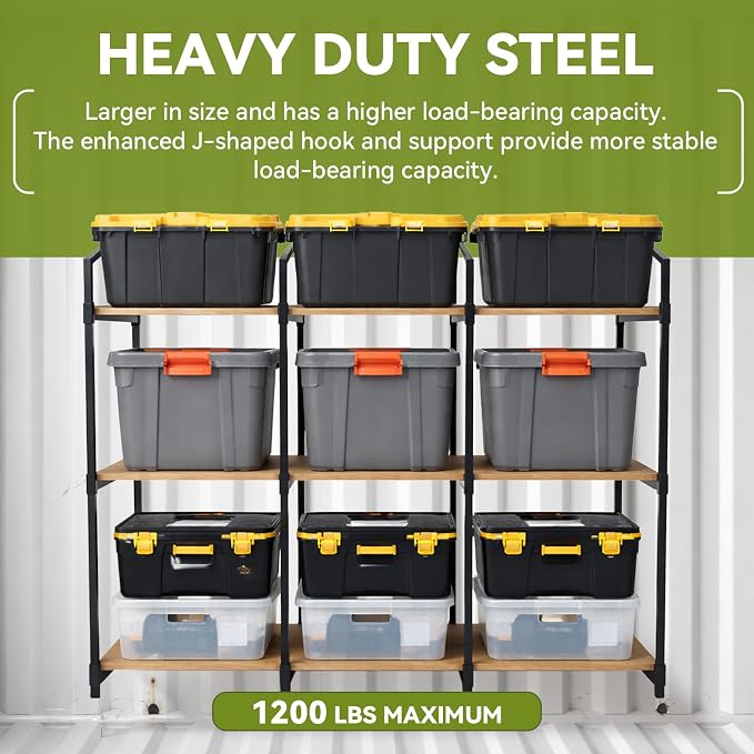 4 Pack Shipping Container Shelf Brackets, Upgraded Adjustable 3 Tier Shipping - Image 5