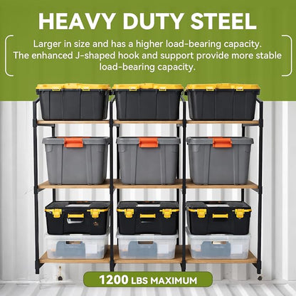 4 Pack Shipping Container Shelf Brackets, Upgraded Adjustable 3 Tier Shipping - Image 5