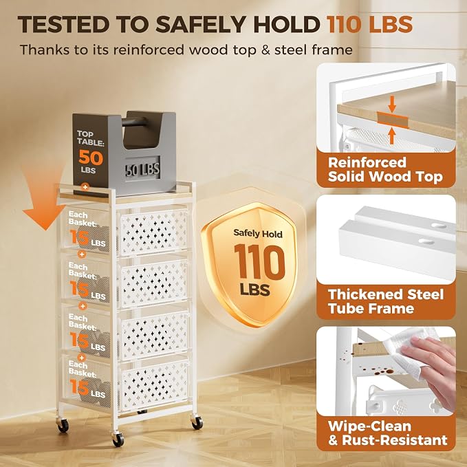 5 Tier Kitchen Storage Cart - Image 2