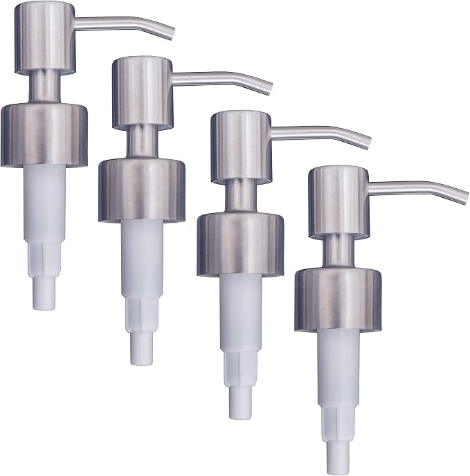 Stainless Steel Soap & Lotion Dispenser Pumps, Brushed Nickel Replacement by TopHomeStore