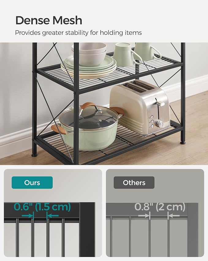 SONGMICS 4-Tier Metal Storage Rack, Shelving Unit - Image 5