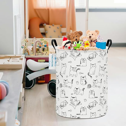 LANGYASHAN Laundry Basket Canvas Fabric Collapsible Organizer Basket - Image 5