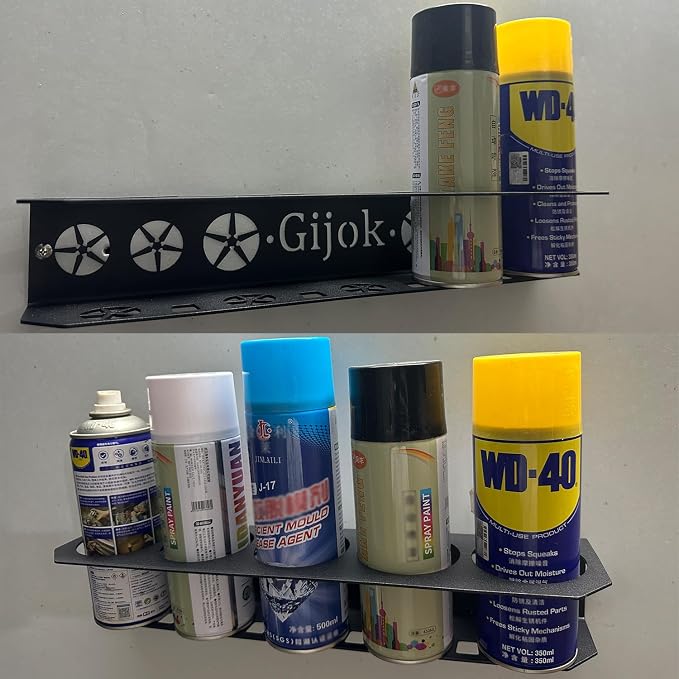 2 Pack Five Cans Wall-Mounted Steel Aerosol Spray Can Holder, Steel Wall Mount - Image 4