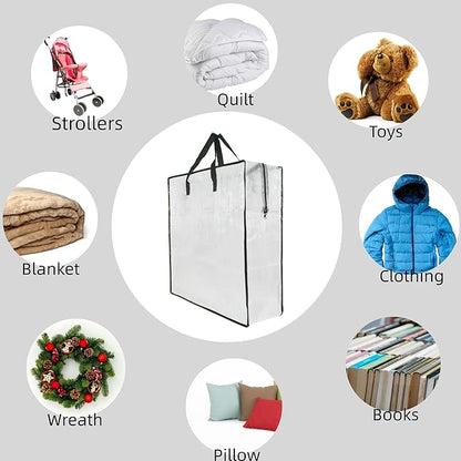 Clear Storage Bags with Zipper and Handles, Blanket Bags - Image 5
