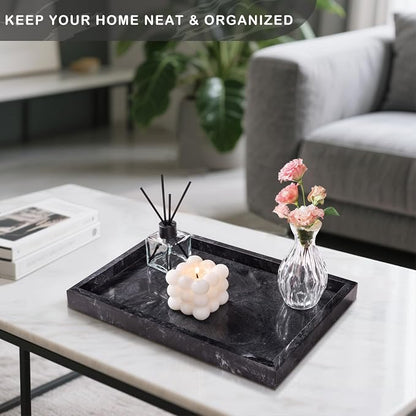 Marble Bathroom Tray for Countertop & Home Decor, Natural Decorative Marble - Image 6