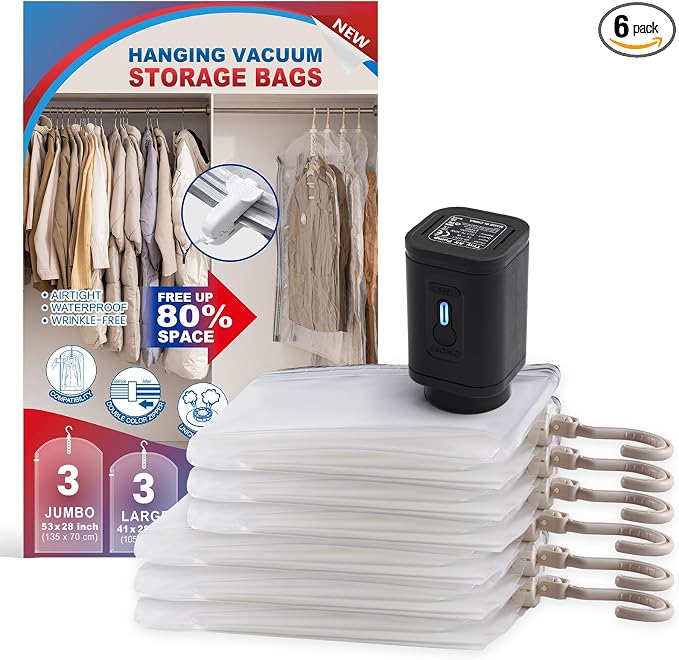 Hanging Vacuum Storage Bags For Clothes by VELMADE