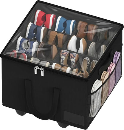 Large Shoe Organizer for Closet, 16 Pairs Shoe Storage Box by Besslly