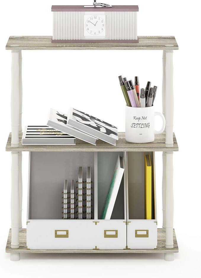 Furinno Turn-N-Tube 3-Tier Compact Multipurpose Shelf Display Rack - Image 4