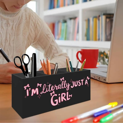 Coquette Pink Bow Pen Pencil Holder Organizer - Image 4