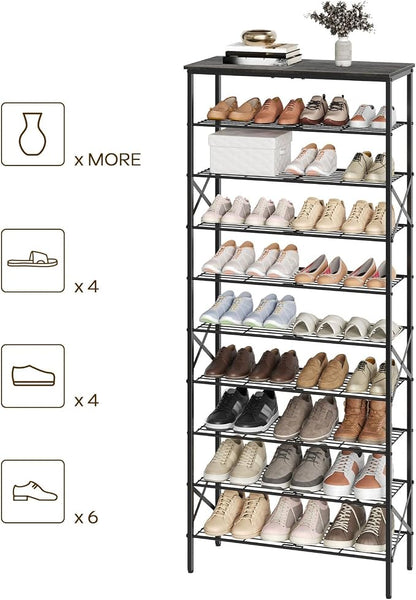 YATINEY 10 Tier Shoe Rack, Large Capacity Shoe Storage Organizer Holds 40 Pairs - Image 7