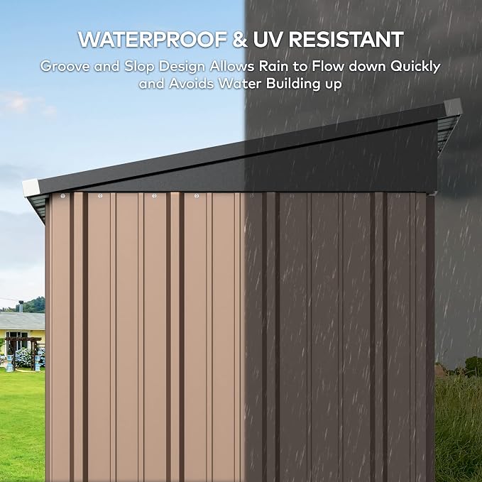 Gizoon 5' x 3' Outdoor Storage Shed - Image 6