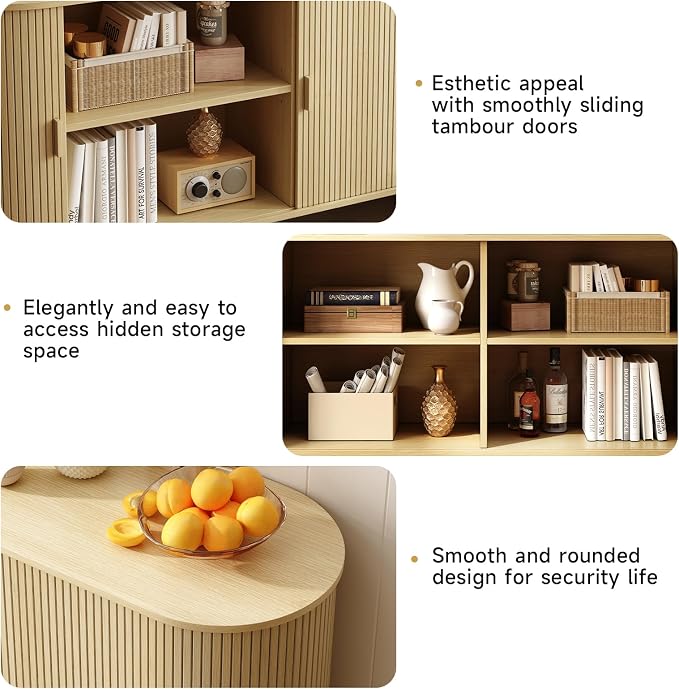 63" Sideboard Buffet Cabinet - Image 5