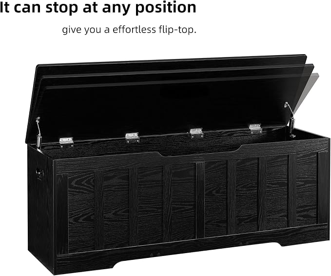 VANKILEY 51.2" Storage Chest Extra Large, Wooden Storage Bench, - Image 9