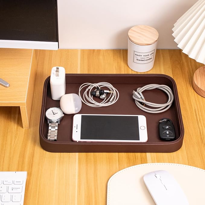 SANQIANWAN Faux Leather Valet Tray - Image 7