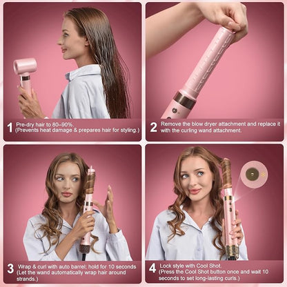 Dual Voltage StyleVibe 8-in-1 Air Styler, Hair Dryer & Blow Dryer Brush - Image 10