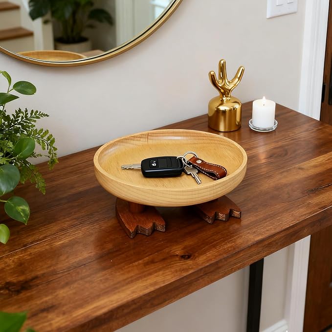 Wood Key Bowl for Entryway Table, Key Tray, Jewelry Tray, Valet Tray - Image 2