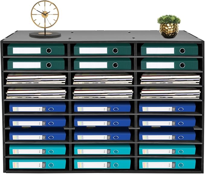 27 Compartments Literature Organizer, Desktop File Sorter Mail Center Paper - Image 8