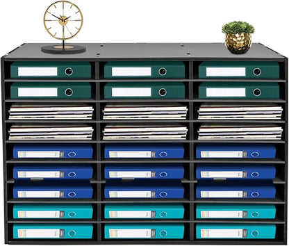 27 Compartments Literature Organizer, Desktop File Sorter Mail Center Paper - Image 8