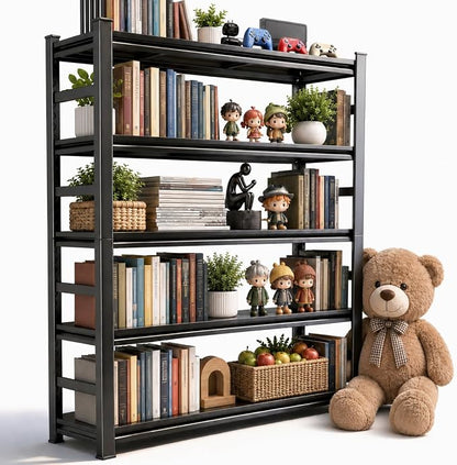 5 Tier Book Shelf, Tall Deep Bookshelf by BEESTMUEBLE