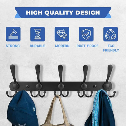 GlazieVault Coat Rack Wall Mount - Image 5