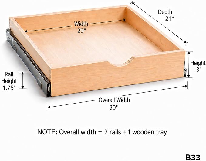 COUVER Birch Wood Pull-Out Cabinet Organizer - Image 3