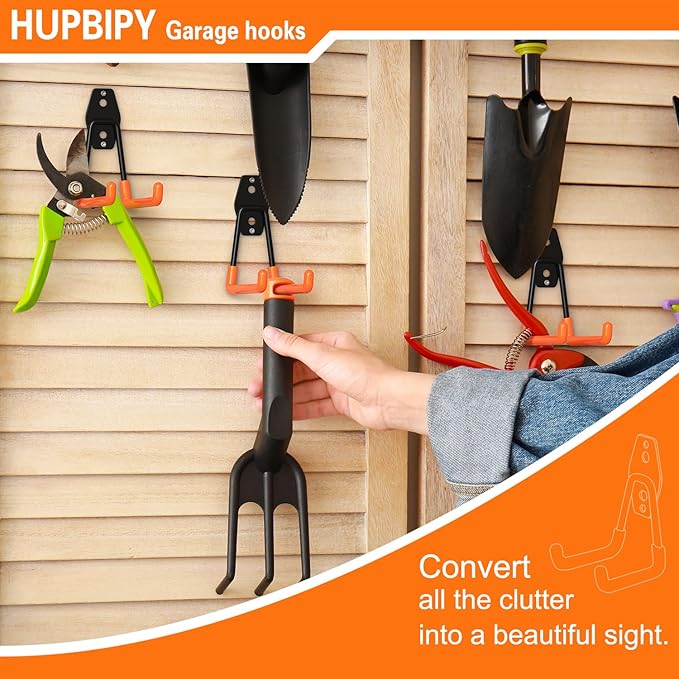 Heavy Duty Garage Hooks 8 Pack, 7.7 inch U Shaped Long Hanger, Wall Mounted - Image 7