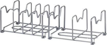 Simple Houseware 2PK Kitchen Cabinet Pan and Pot Lid Organizer Rack, Total 6 - Image 3