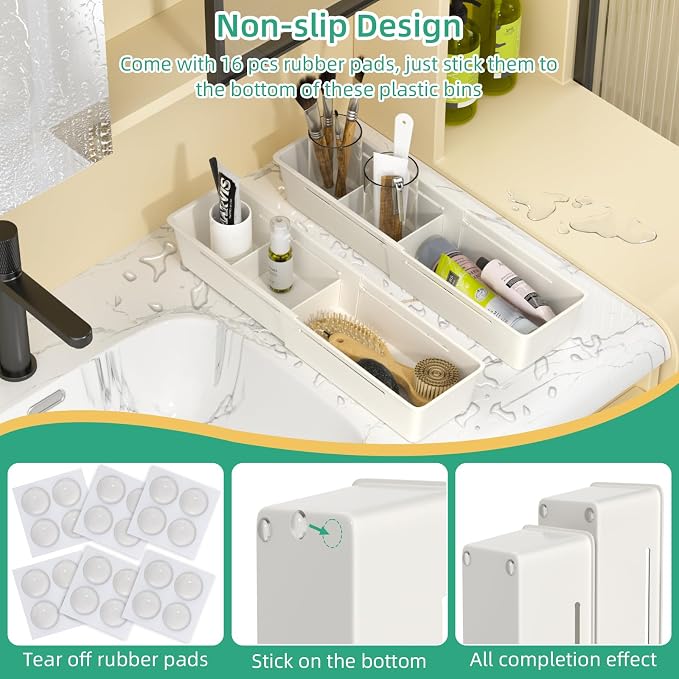 Desk Drawer Organizer Tray, 4 Pack Expandable Drawer Organizer - Image 5