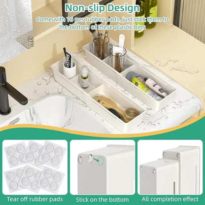 Desk Drawer Organizer Tray, 4 Pack Expandable Drawer Organizer - Image 5