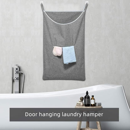 SAVERHO X-Large Hanging Laundry Hamper Bag, Door Hanging Hamper - Image 7