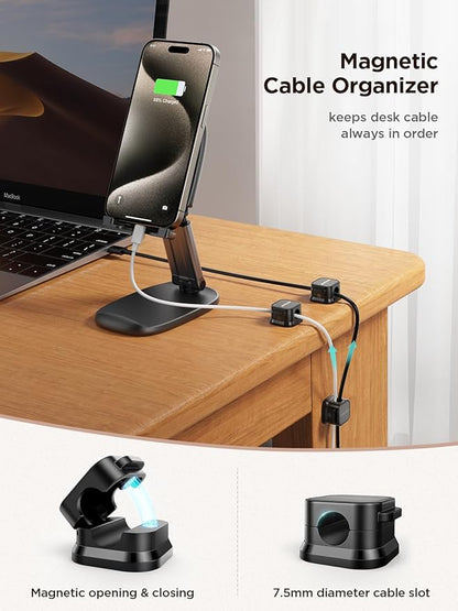 6 Pack Magnetic Cord Holder, Cord Organizer Cable Clip - Image 2