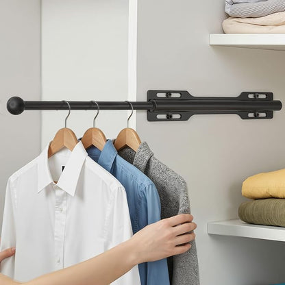 Valet Rod for Closet Pull Out, Retractable Slide Out Rod for Closet by LOMILD