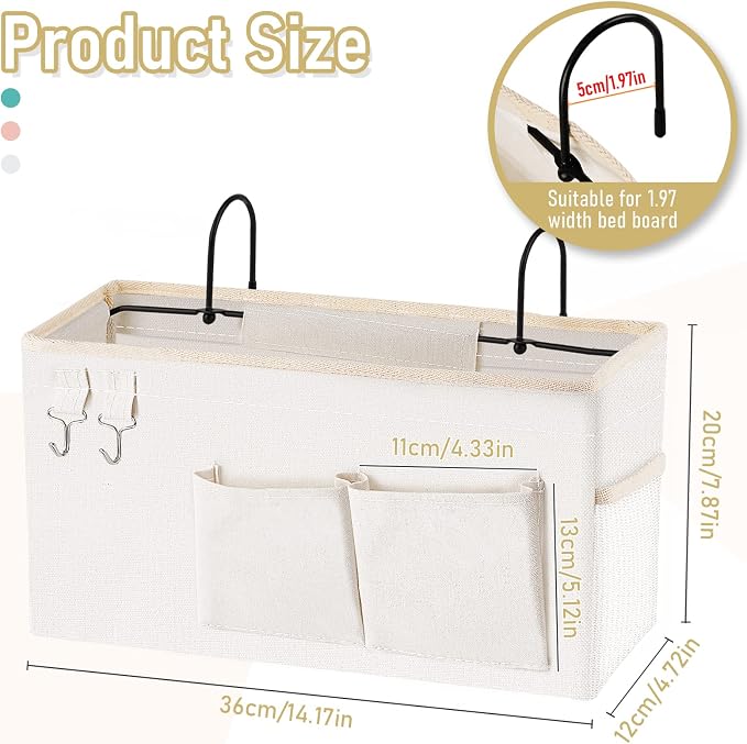 Bedside Caddy Bedside Organizer Hanging Storage Bag - Image 2