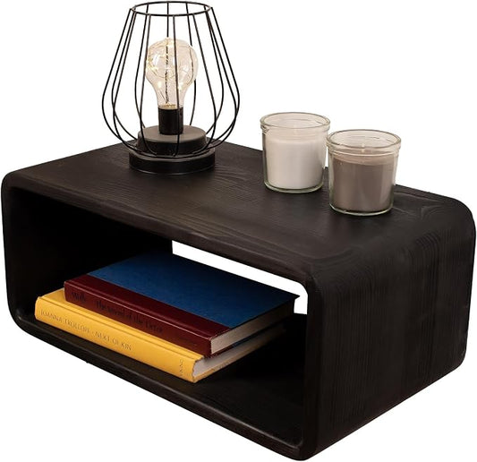 Floating Nightstand Wooden, Bedside Table, Nightstand Shelf, Wall Mounted by Woodches