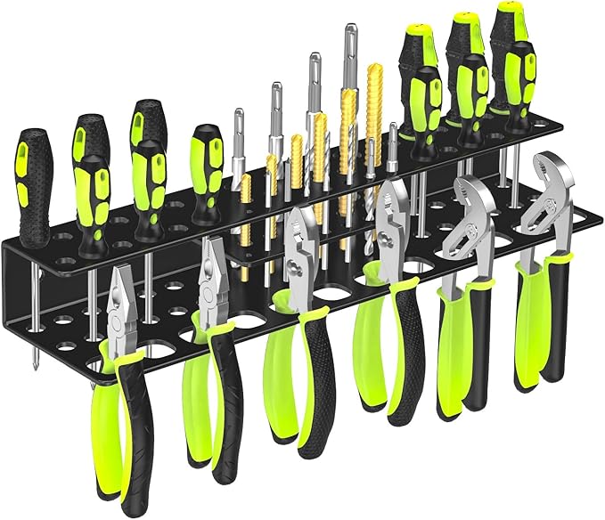 Screwdriver Holder Wall Mount, Heavy Duty Metal Utility Bit Organizer by TUSPEU