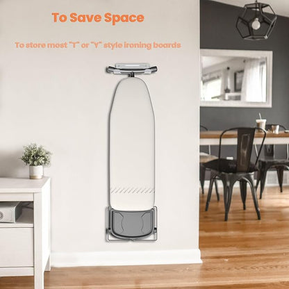 Ironing Board Hanger Wall Mount Ironing Board Holder Organizer Wall Rack - Image 3