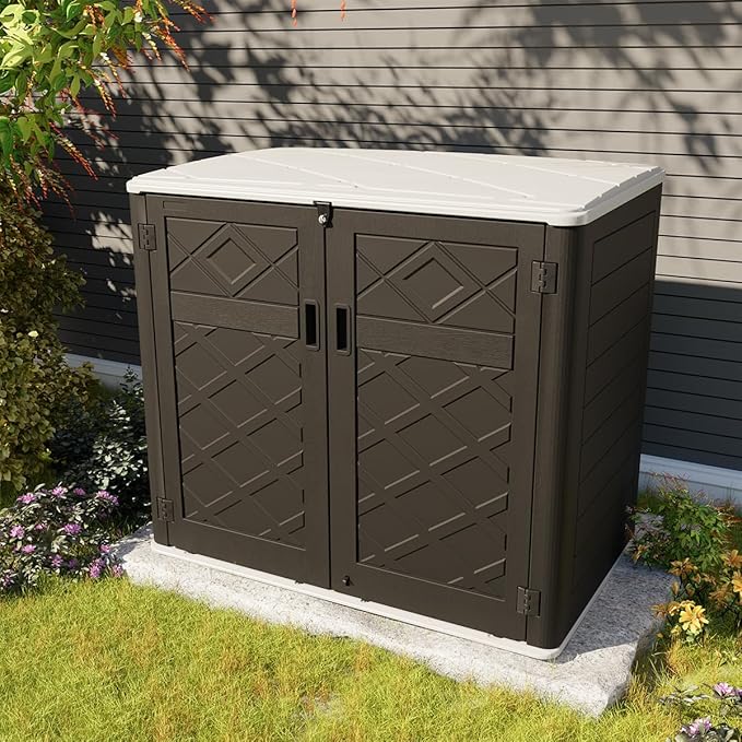 KINYING Larger Outdoor Storage Shed Weather Resistance, Resin Sheds & Outdoor - Image 3